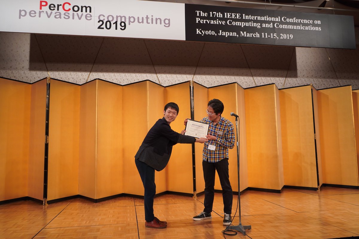 IEEEPerCom's tweet photo. #PerCom2019 Best Work-in-Progress Award goes to "System Architecture for Content-Oriented IoT Services" by Hiromu Ogawa; Hisayuki Ohmata; Masaya Ikeo; Arisa Fujii; Hiroshi Fujisawa https://t.co/9fjApJTcsc
