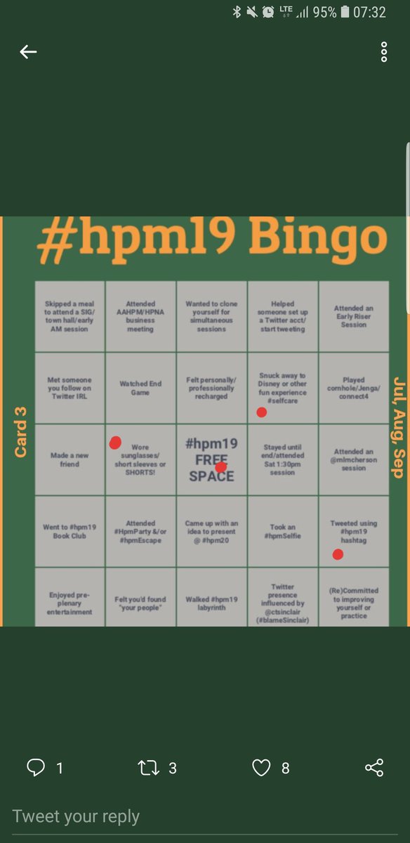 katie_harmoney's tweet image. Off to a good start #HPMBingo #hpm19