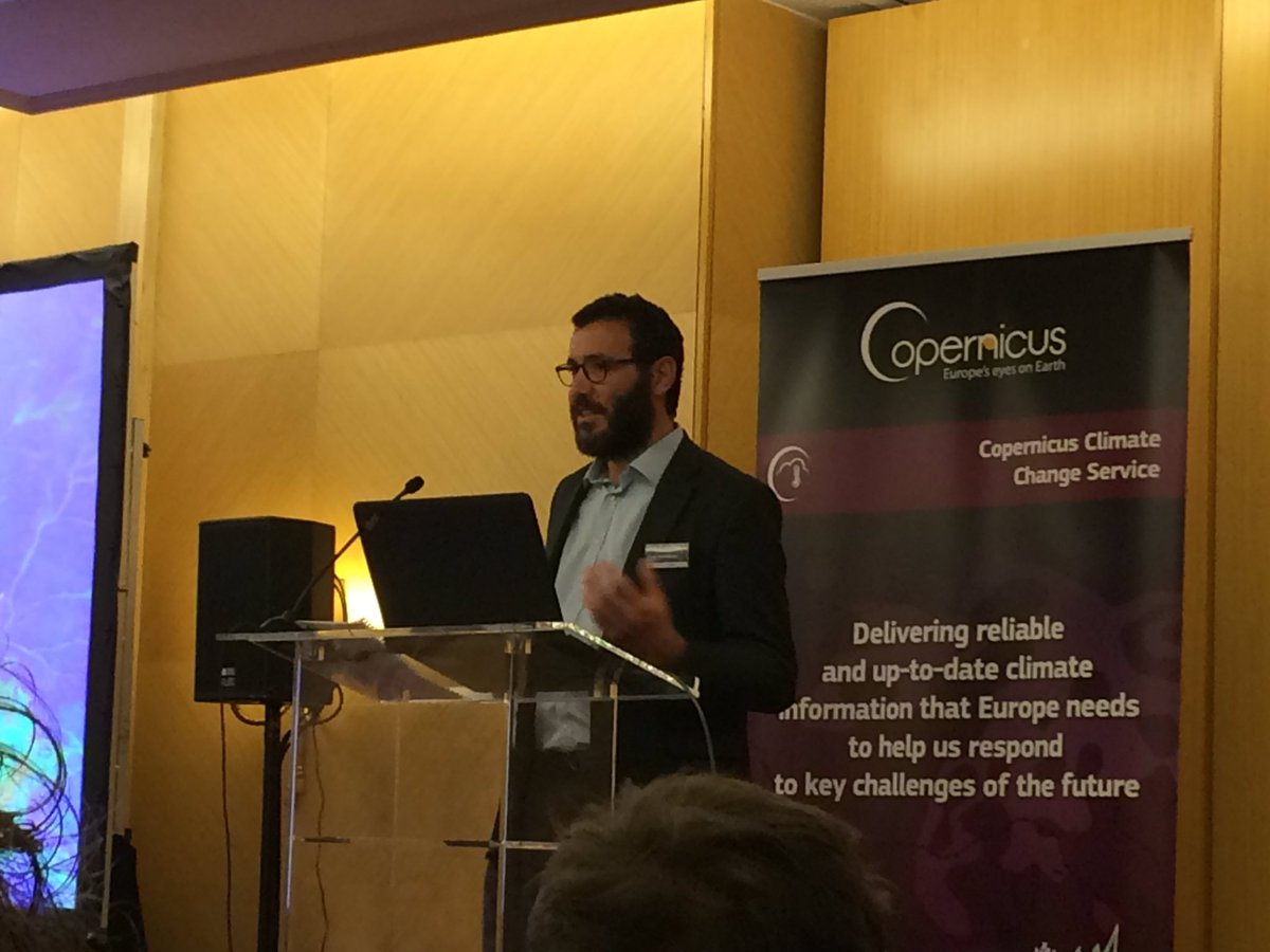“We need to reinvent our way of thinking around climate risk... #ClimateServices are something our society desperately needs to become climate savvy,” says <a href="/carlo_tuitter/">Carlo Buontempo</a> at the <a href="/CopernicusECMWF/">Copernicus ECMWF</a> #SISusers19 workshop