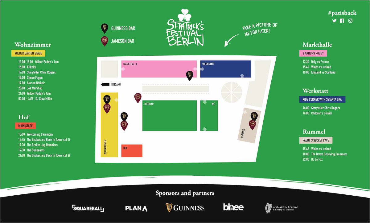 Three more days before Berlin (or at least Birgit &amp; Bier) will be painted green! For all of you who are not sure what to do on Saturday yet, check out the event filled programm and map of <a href="/StPatsBerlin/">St.Patrick's Festival Berlin</a> and be inspired!