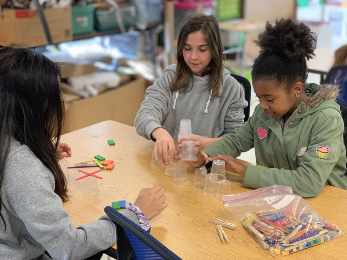 teachlivelaugh's tweet image. One of the benefits of being at a #K8School is that I can invite our fifth grade girls to my class for a period to encourage them to register for #TechEd courses. #GirlsInTech #CTE #HilburnMakers