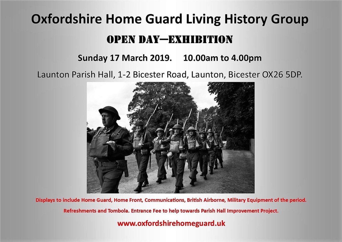BicesterHG's tweet photo. Want to find out about the Home Guard? Come to our open day THIS SUNDAY! #Bicester @TheOxfordMail @BicesterH https://t.co/a9C9ZgluJL