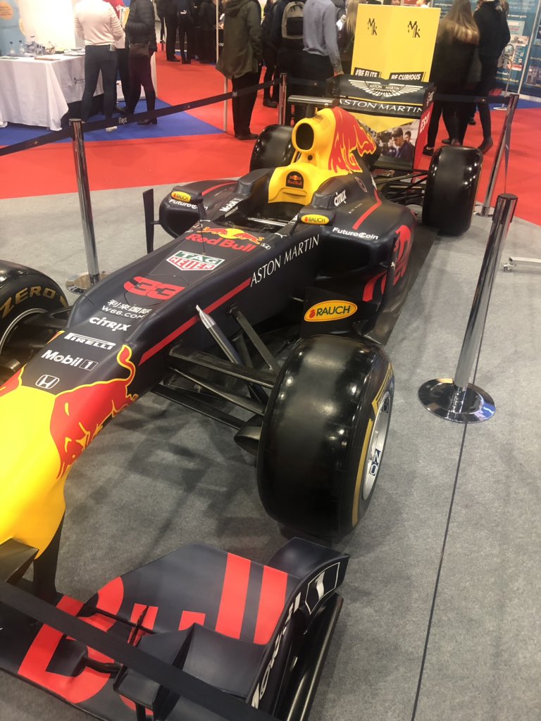 ApprenticeMK's tweet photo. A great few days at the National Apprenticeship Show at Milton Keynes, with @MKCollege showing off the Red Bull F1 car! 
#Apprenticeship #career #apprentice #engineering #MK https://t.co/dcMF4LOXnA