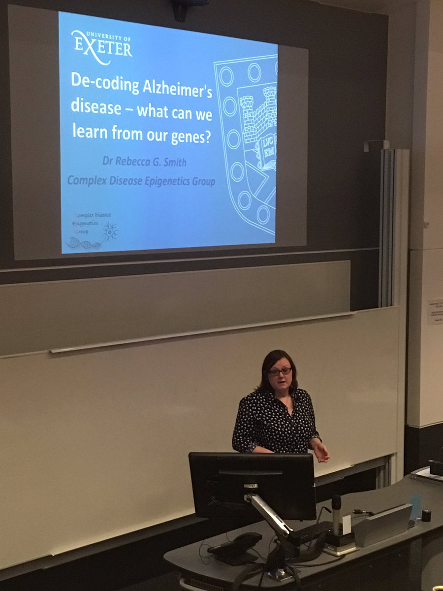 DrSorayaM's tweet photo. Now onto @BecktyBoo talking about decoding Alzheimer’s disease. #BAWExeter https://t.co/DW4cUdstwK