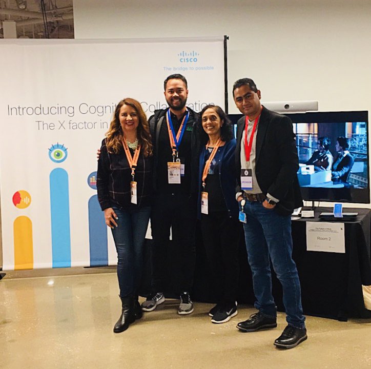 joshreola's tweet photo. Great to see these awesome @CiscoCollab Product Managers at @sxsw @CapitalFactory. #FutureOfWork @Webex Devices #roomkitMINI @appspace signage #cognitivecollaboration #AI #WebexTeams #WebexMeetings #Hybrid #Cloud #roombooking https://t.co/YOrK7lb8BB