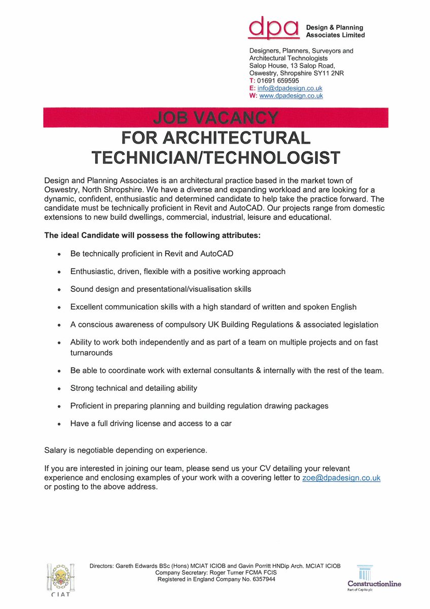 We have a vacancy at our busy Oswestry practice...