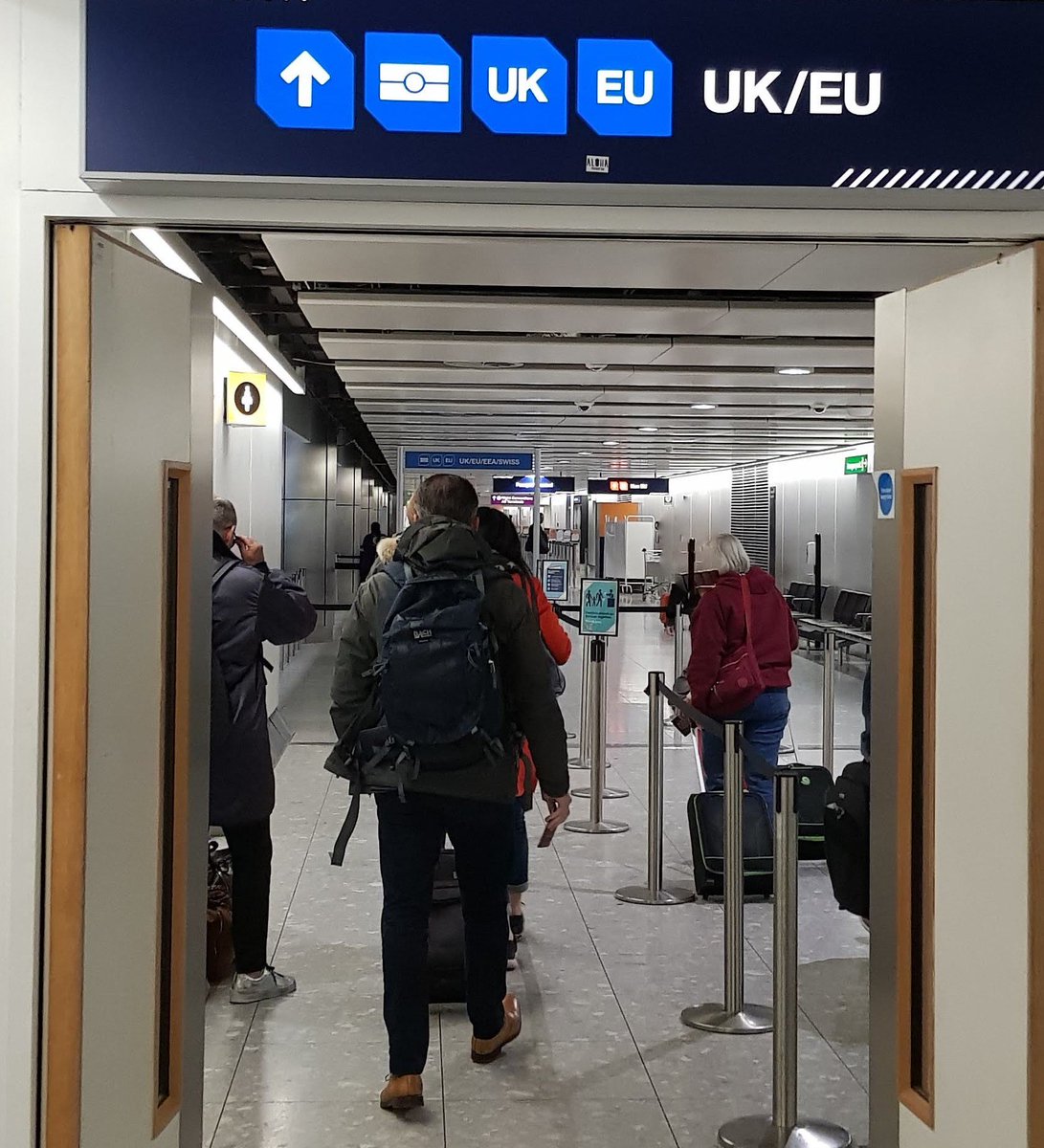 mcanning's tweet photo. Coming thru Heathrow today couldn't help wondering when these signs will appear on e-Bay -right next other histo fake pieces of the Berlin Wall  #Brexit https://t.co/Z7GCqNP23G