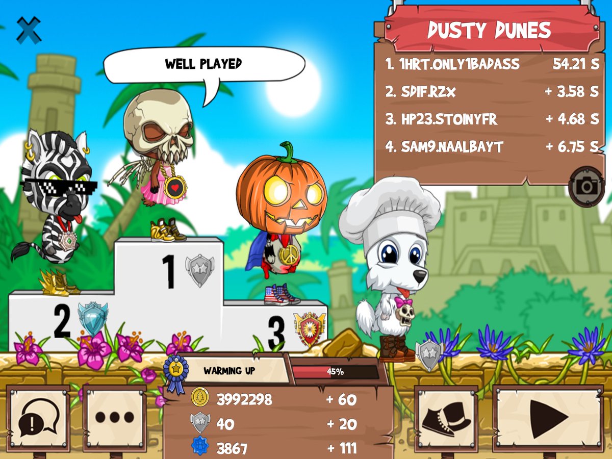 First game in a MINUTE 😌😅 #silver All those guys just got washed #funrun2 dirtybit.com/funrun2/