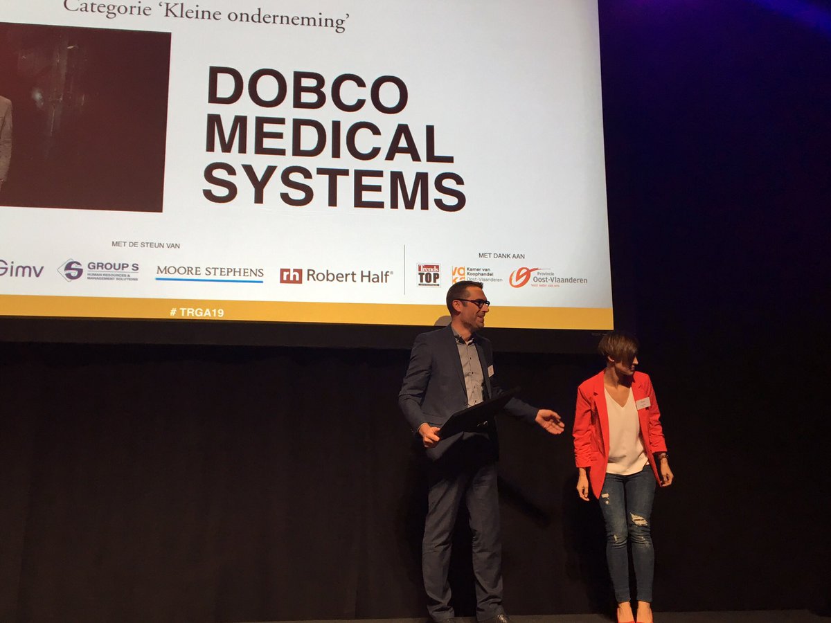 Geert_D8's tweet photo. Winnaar Trends gazellen Oost-Vlaanderen, categorie kleine ondernemingen : @dobcomed ! #TRGA19 https://t.co/t7SgStHbYw