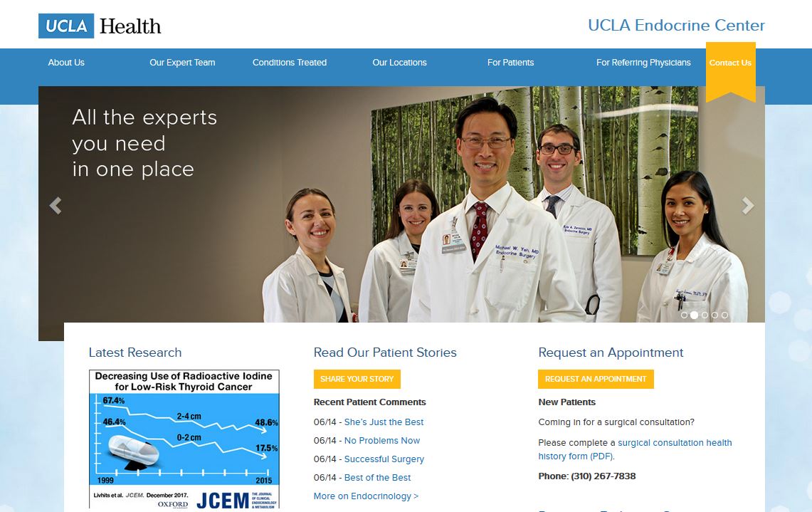 UCLAHealth's tweet photo. Learn more about our #UCLAEndocrine team ➨ https://t.co/stalMjwM1d #UCLAMDCHAT https://t.co/4sY3Kz6yoZ