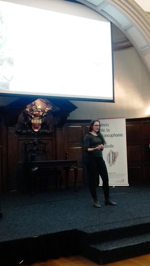 Francophon_IE's tweet photo. Next up is Maude Baudraz from @tcddublin and her thesis "Towards the edge: drivers of population stability plants" only tonight in French! #MT3F #FrancophonieFestival @RCSI_Irl https://t.co/0XJgkdU4TC