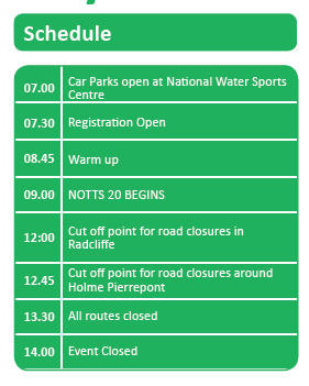 20Notts's tweet image. A quick reminder of the event schedule for NOTTS 20. Full event details can be found in the PDF download in the race section of the website.  ow.ly/8QF130nMWWp