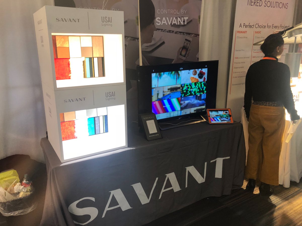 SavantHome's tweet photo. Savant & @USAILighting exhibit at @LEDucationNYC! This event features over 275 local and worldwide manufacturers exhibiting their latest—and many award winning—designs and technologies. #2019LEDucation https://t.co/dF65jBSyWd