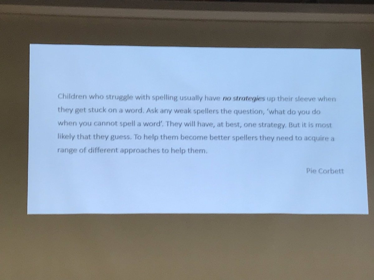 BSNJSV's tweet image. Using research to develop understanding of spelling strategies that students can develop. @BSNEngDram #JSVInset