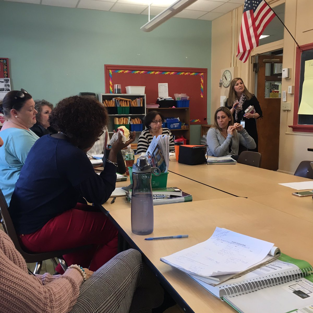 RobJanowitz_AP's tweet photo. Grade KTeam digging deep “learning while doing” with our Envisions2.0 coach. #fishbowlmethod @wpmathchat @MASNationPTA @MAS_WP #WPProud @DrJosephRicca #mathrocks #Kteamrocks @repa_math @MrsSamagaio https://t.co/OIncQqrDem