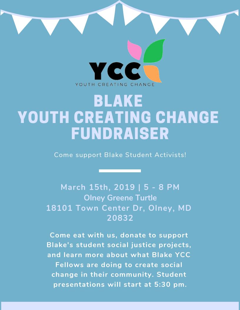 Busy week for CUAH Youth Creating Change! Join us for our student training on outreach strategies this Sunday 3/17 at Richard Montgomery HS from 3-5pm. Not a student but want to show your support? Come to our YCC Fundraiser this Friday. Student presentations start at 5:30pm.