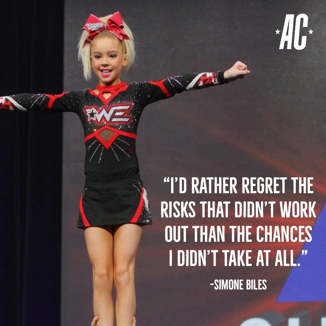 cheerleadermag's tweet photo. Take the risks. #WednesdayWisdom https://t.co/wfbnKWowbh
