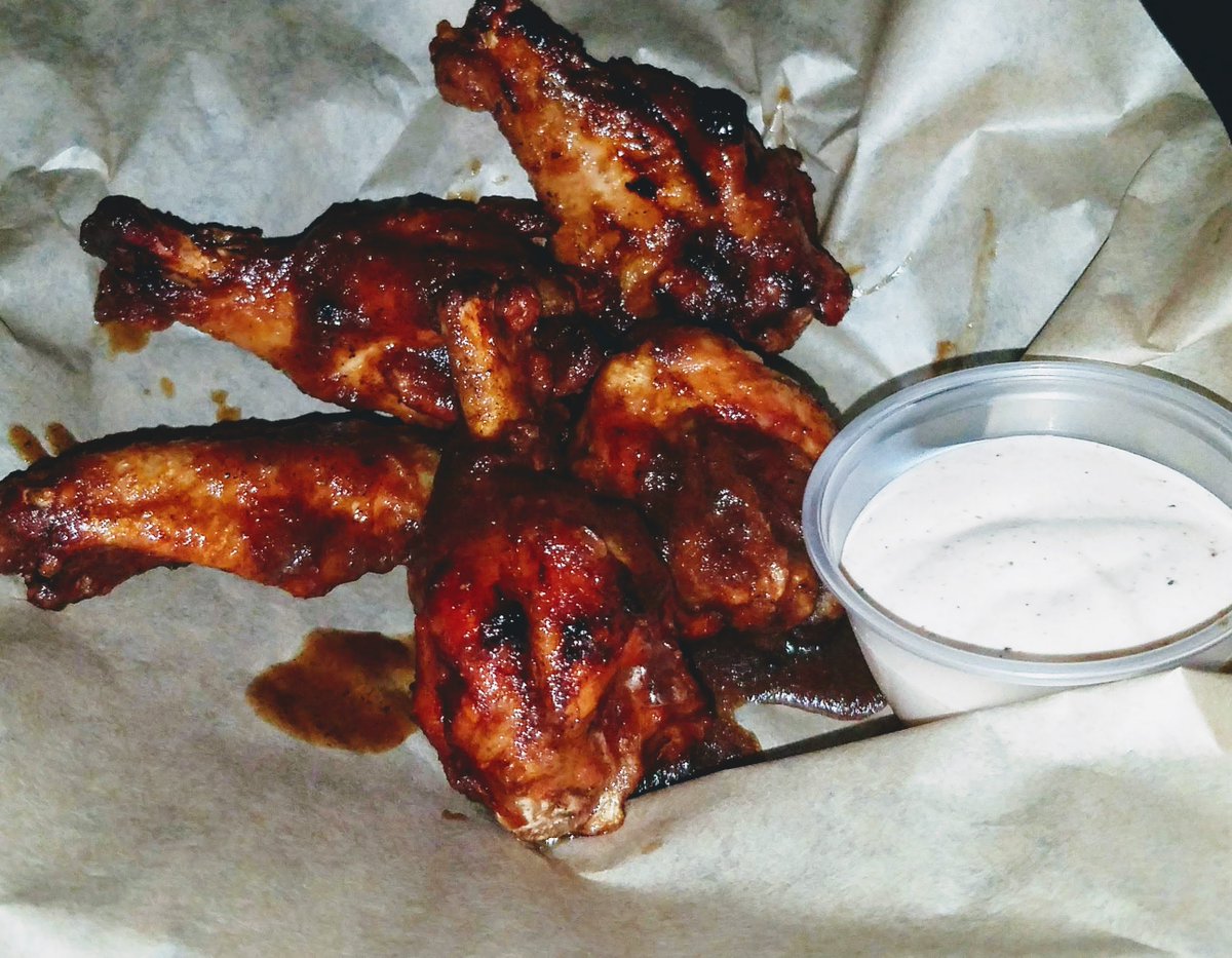WildroseBrewing's tweet photo. Jerk wing Wednesday! These slow smoked then flash fried wings are here until they are not. COME GET SOME!!! https://t.co/6E56OJGeq1