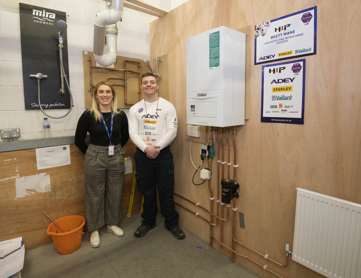 LMCollege's tweet photo. Recently Plumbing Apprentice, Brett Wane took part in the North West regional heat of the 2019 HIP UK Heating Apprentice of the Year Competition.

Find out how he got on here:
https://t.co/EYxuWmq1gC

#fireitup #apprenticeships #lmc100in100 https://t.co/zeLD6G0XhZ