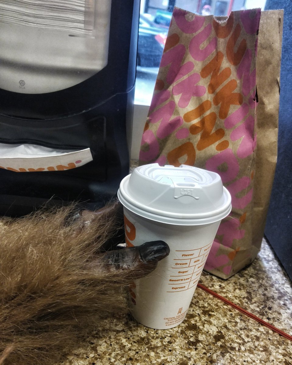 Real_Bigfoot's tweet photo. In 2019 I vow to eat more hole foods. My Hump Days start with Dunkin...
#bigfoot #sasquatch #wednesday #morning #breakfast #humpday #donut #coffee #dunkindonuts #yum https://t.co/9xxB6DOYP3