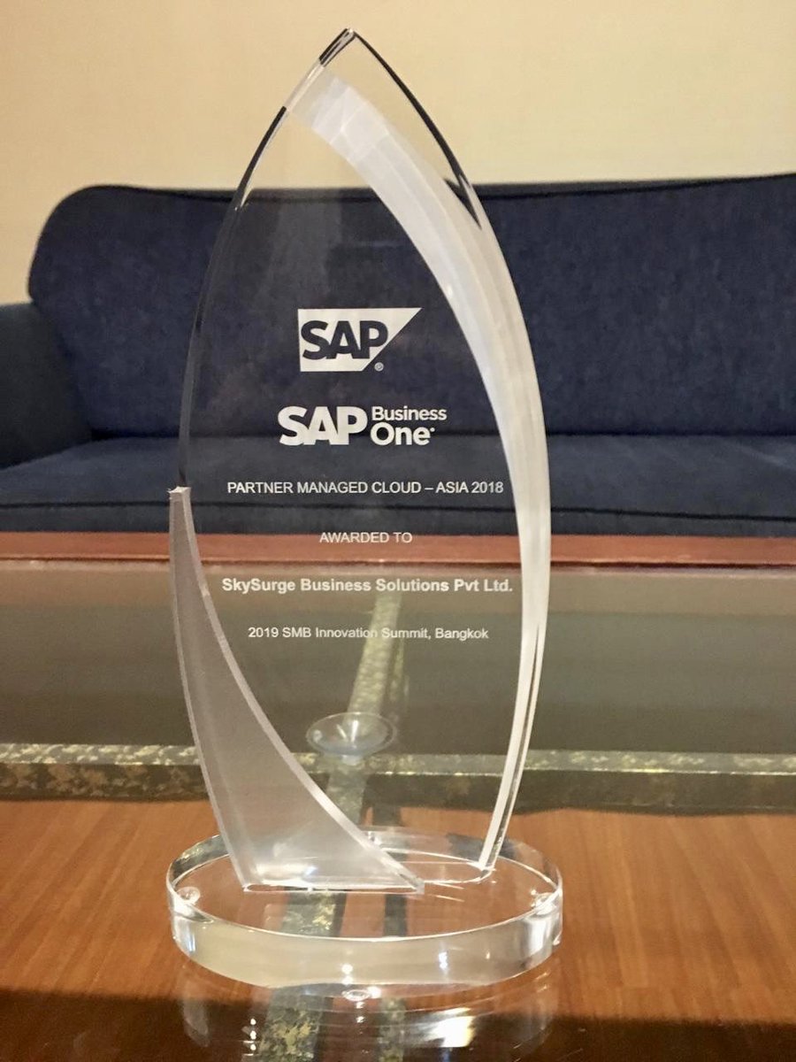 anil_marali's tweet photo. Partner Managed Cloud ASIA 2018 award for #SAPBusinessOne won by @sachin_skysurge from India during #SMBSummit2019 Bangkok. Congratulations team for the great achievement 👍👏👏

#SAPSMBSummit #TheBestRun #SAP @SAPBusinessOne @SAPIndia @SAPCloudERP https://t.co/2H2wtCXcLi