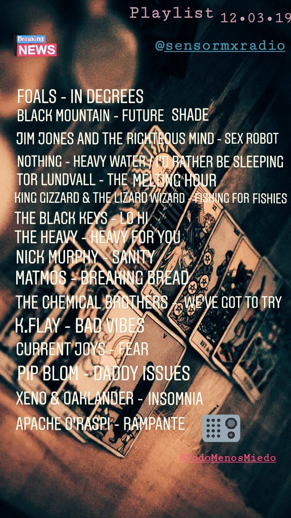 SensorMxRadio's tweet photo. Estas son las canciones que sonaron esta semana en el #Chenchual, obviamente #porNoFM
🖤🙌🏻📻 https://t.co/sA3uYTDLHc