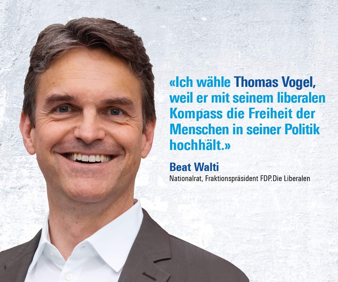 Herzlichen Dank #BeatWalti für die Unterstützung bei den Regierungsratswahlen vom 24. März! @FDP_Liberalen
