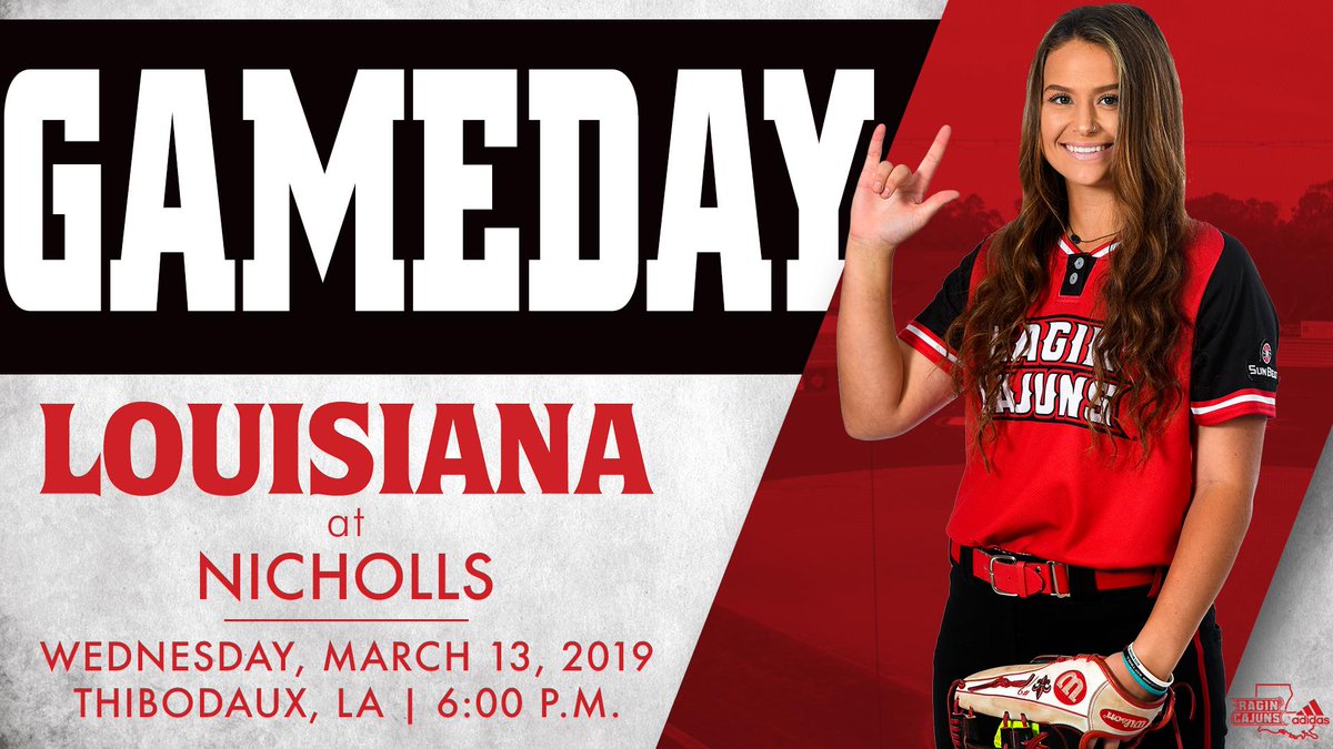 RaginCajunsSB's tweet photo. 🚍 Midweek road tip.

No. 10 Louisiana at Nicholls
📍 Thibodaux, La.
🏟 Colonel Softball Complex
⌚️ 6:00pm
🔊 KROF 960-AM
📊 https://t.co/zH1wMUY1oy

#GeauxCajuns ⚜️ https://t.co/k148CKQJfq