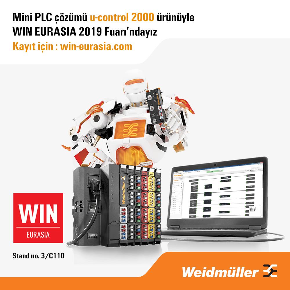 weidmuellertr's tweet photo. Mini PLC çözümü u-control 2000 ürünüyle WIN EURASIA 2019 Fuarı'ndayız.
Kayıt için : https://t.co/RiyqUO70nc
#wineurasia #miniPLC #ucontrol #ucontrol2000 #otomasyon #endüstri40 #IoT #akıllıfabrikalar #dijitaldönüşüm #dijitalizasyon #weidmüller #weidmüllertürkiye #letsconnect https://t.co/PuezaRuBhz