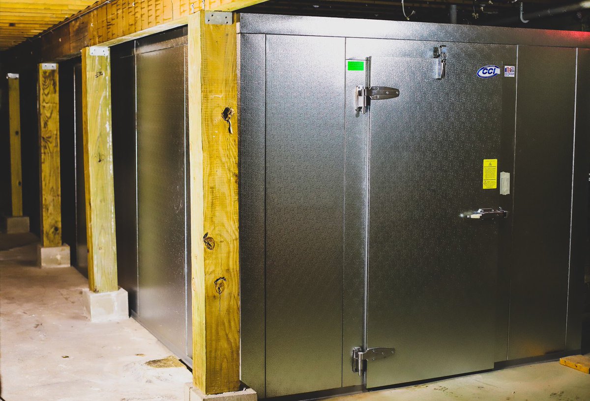 Our new beer cooler is installed!

We literally had to tear out stairs to get the pieces to fit into the basement, but hey, it’s worth the sacrifice for beer.

Check out the before and after! 🤙🍻 @ Fire &amp; Nice Alehouse