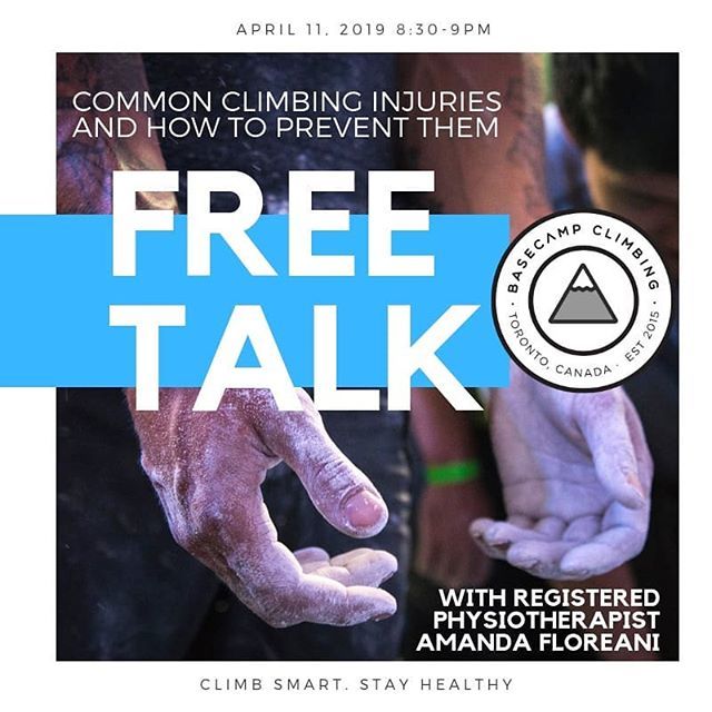 ClimbBasecamp's tweet image. Sore shoulder? Tweaky finger? Join us on April 11th for a free chat on keeping those nagging climbing injuries at bay!

#climbing
#rockclimbing
#indoorclimbing
#climb
#physiotherapy 
#injuryprevention 
#climbinggym ift.tt/2O8NEVb
