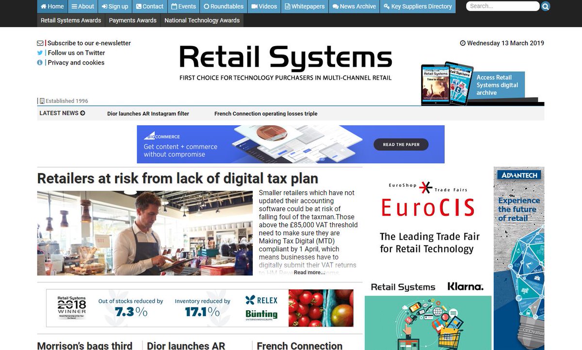 TIDEConnects's tweet image. Our Director of Retail, Anna Bravington, has been interviewed by Retail Systems to get her thoughts on Making Tax Digital for retailers -- Retailers at risk from lack of digital tax plan: buff.ly/2u33S8S  #retail #mtd #makingtaxdigital #retail