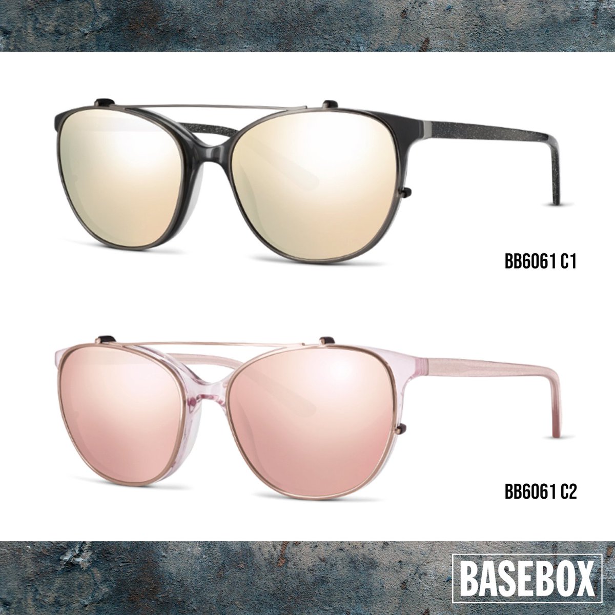 eyespaceeyewear's tweet image. Perfectly timed for your spring refresh, BB6061 features on-trend mirrored clip-on lenses for an effortless transition into sunwear.⁣
⁣
#Basebox #Eyespace