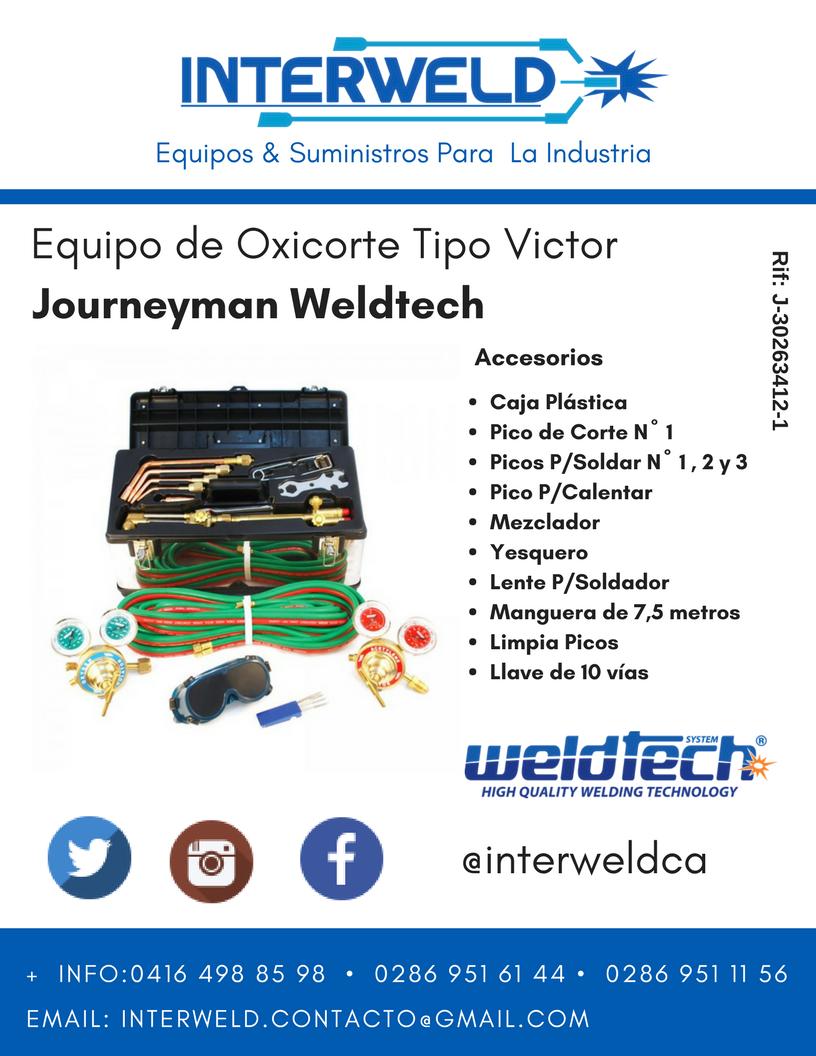 Buen dia! Disponible 👨‍🏭 Equipo de Oxicorte T/Victor Journeyman

📲+ Info 0416 498 85 98 | 0286 951 11 56

📧 Email: interweld.contacto@gmail.com

👨‍🏭 Somos Interweld, C.A Equipos &amp; Suministros para la Industria

Contactenos!
