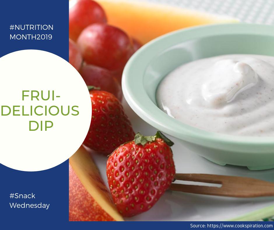 OSNPsouthwest's tweet photo. #SnackWednesday Dip into this Fruidelicious recipe packed w/ nutrients & fun! Fruits are a refreshing way to get a wide range of vitamins and energy needed to sustain you throughout the day. #SnackWednesday #NutritionMonth2019 Recipe: https://t.co/0uALrHS3lZ https://t.co/AtCcdY0yMO