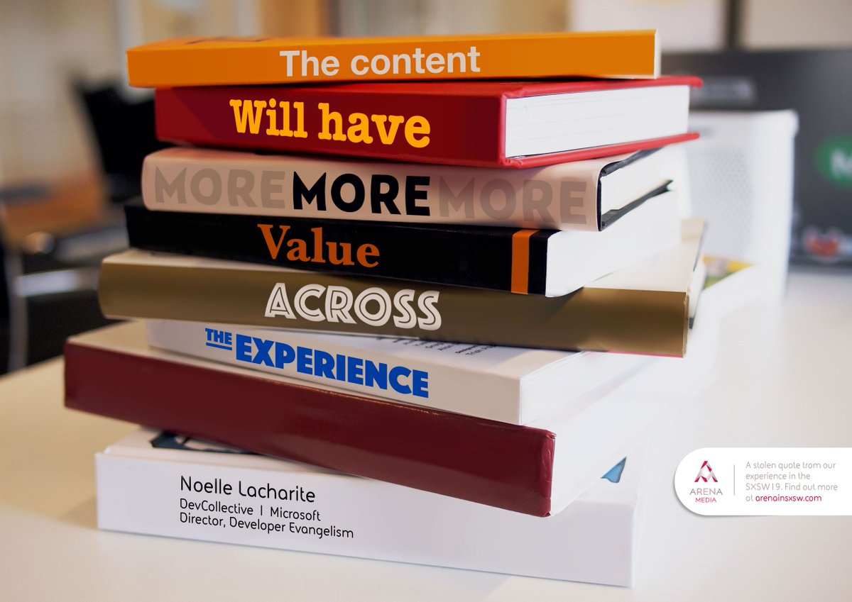 Arena_es's tweet photo. "The content will have more value across the experience", por @unitygirl, DevCollective, @Microsoft Director, Developer Evangelism #ArenaInSXSW https://t.co/aJhZMOEVzp