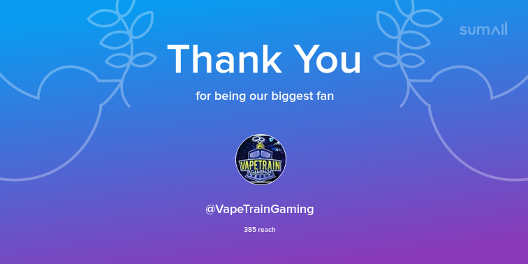 TCNationGaming's tweet photo. Our biggest fans this week: @VapeTrainGaming. Thank you! via https://t.co/h3mgBXzO4y https://t.co/q7bHraz523
