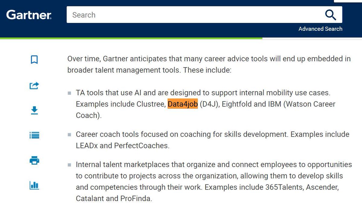 C'est avec une grande fierté que nous partageons avec vous l'étude de <a href="/Gartner_inc/">Gartner</a> sur le sujet "AI Use Cases in Human Capital Management Technology" dans laquelle nous sommes cités !

Voici un lien pour ceux qui ont accès aux études Gartner : lnkd.in/gHzazE3