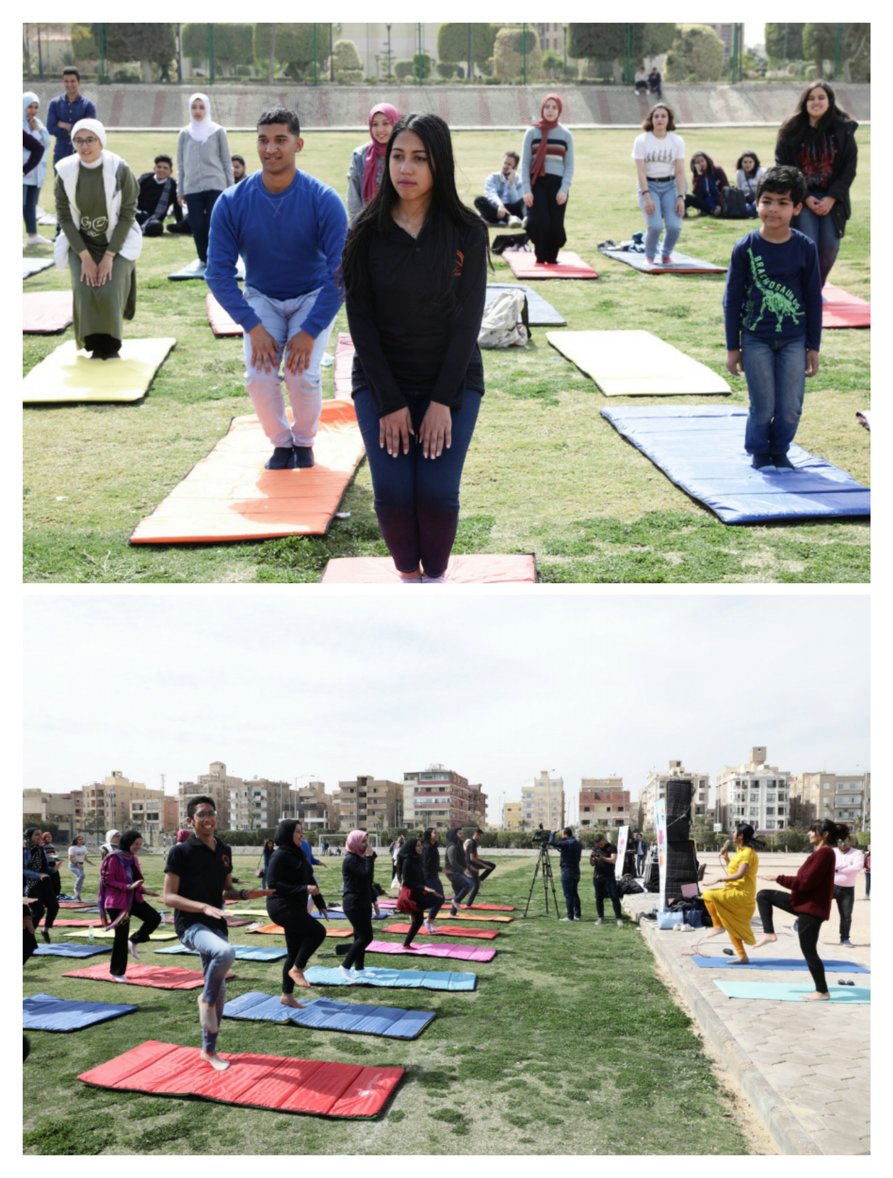 India In Egypt A Wonderful Session On Yoga Amp Well Being Conducted For The Students Of October 6 University Celebrating India By The Nile Festival In Egypt Indiabythenile Indiainegypt T Co 8gdvygf3ty