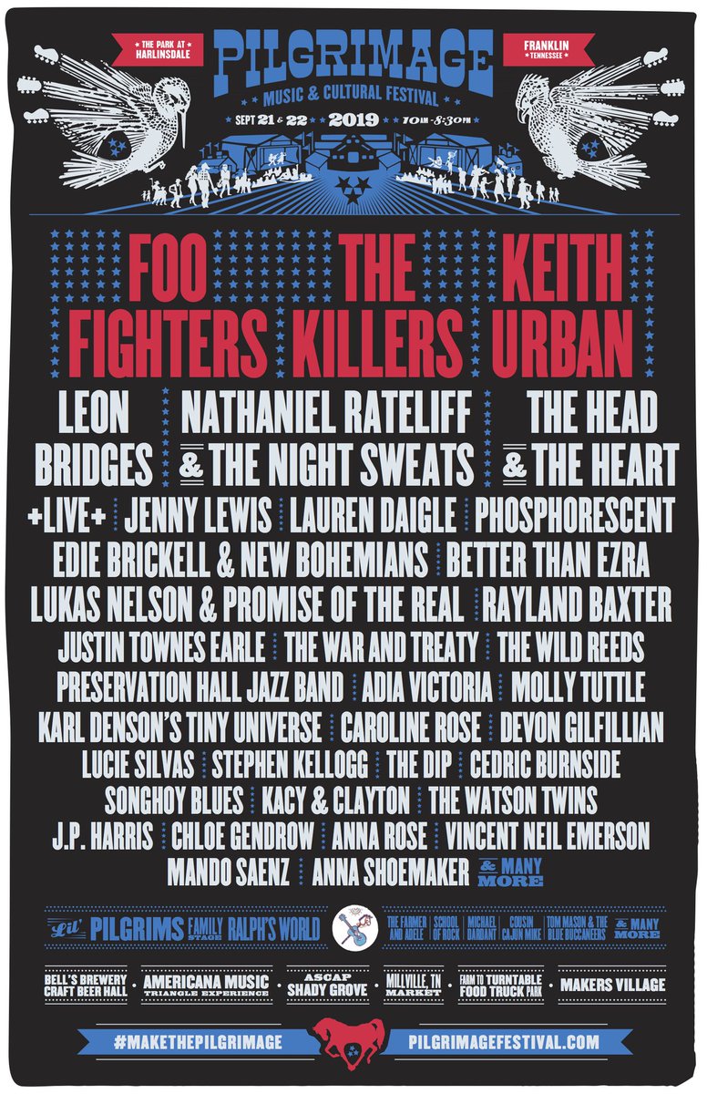 lukasnelson's tweet photo. NEW! We’re playing the @PilgrimageFest in Franklin, TN, a great weekend of music September 21 & 22 at The Park at Harlinsdale! Tickets on sale Friday, March 15 at 10am CDT at https://t.co/0V8S9m64HX #MakeThePilgrimage #EBNB https://t.co/58bSJyO6HA