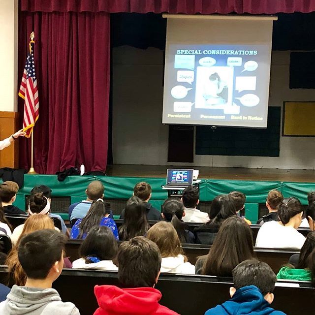 cdw_middle's tweet photo. Thank you to the Bergen County Prosecutor's Cyber Crimes Unit for visiting our 7th-graders and initiating an honest discussion regarding online safety, the permanency of posting, and true digital citizenship. #OldTappanProud https://t.co/JbxvwHTipX