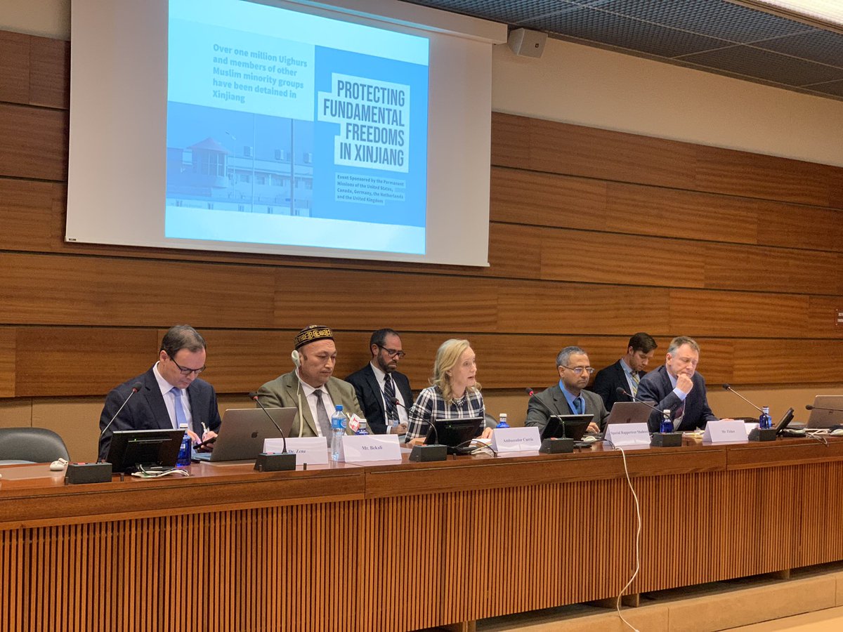 EminHuseynovAZ's tweet photo. #China uses inhuman torture against millions of #Uygurs carefully trying to hide the truth from the world, said #OmirBekali a former prisoner of the concentration camp in #Xinjiang. #HRC40 @usmissiongeneva @CanadaUNGeneva @GermanyUNGeneva @NLinGeneva @UKMissionGeneva #SaveUyghur https://t.co/sPfzWUFUQr