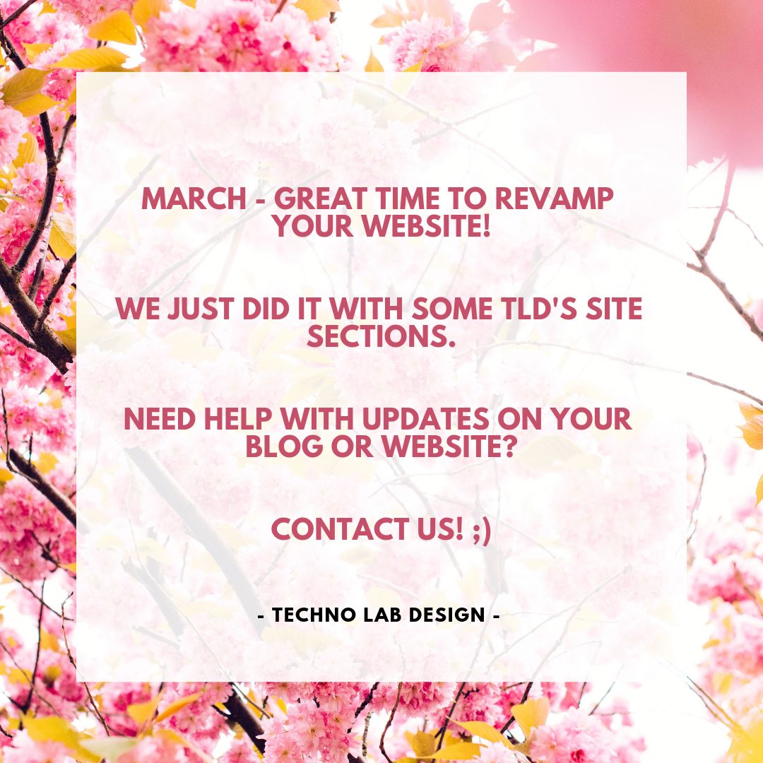 TechnoLabDesign's tweet image. March - great time to revamp your website! 🌼 
We just did it with some TLD&apos;s site sections. 👨‍💻 
Need help with updates on your #blog or #website? 👩‍💻 
Contact us! 😉 
. 
#WordPress #Skopje #Macedonia #Скопје #Македонија #Makedonija #WP