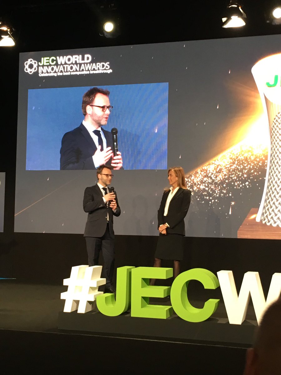 Gil_Galinier's tweet photo. On vient on gagne et on s’en va !! 😀👏JEC World Innovation Awards pour ⁦@Arkema_group⁩ catégorie #Construction et #infrastructures #JECWorld2019 #composites https://t.co/7wRE7pyl2A