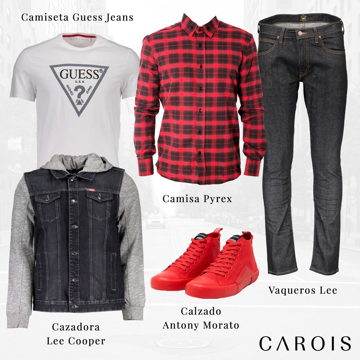CaroisOutlet's tweet photo. ¿Te atreves con el rojo?😉🔴

🔴Camiseta #GuessJeans: https://t.co/ICHsKV5gaY
🔴Camisa #Pyrex: https://t.co/xOa9ODHXA6
🔴Cazadora #LeeCooper: https://t.co/6vQSAusJ6z
🔴Vaqueros #Lee: https://t.co/rxEBv6Mhsj
🔴Calzado #AntonyMorato: https://t.co/wZrvEdQqL9

https://t.co/eZcMfAEgKU https://t.co/TjIoAIBPAn