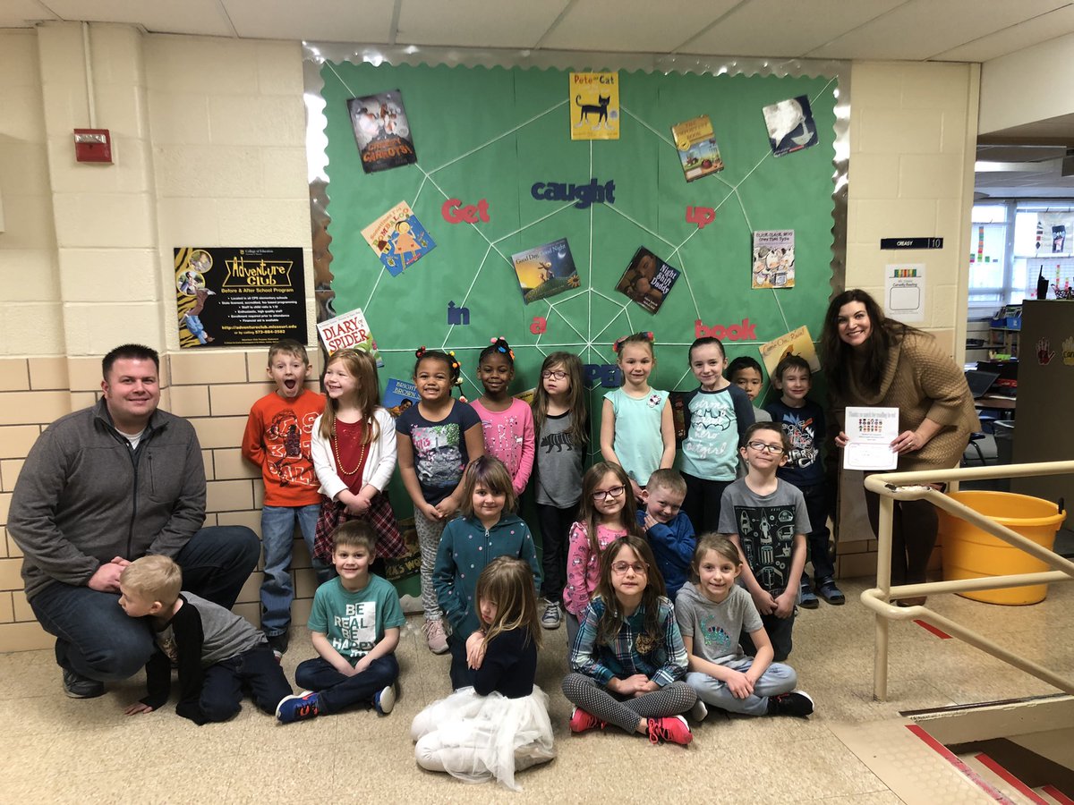 talberty's tweet photo. Superheroes and sillies @MidwayEagles #mheread2019 with @KATCountry Erin and Matt! Thanks for being such good sports today! https://t.co/RBdAbo2qu6
