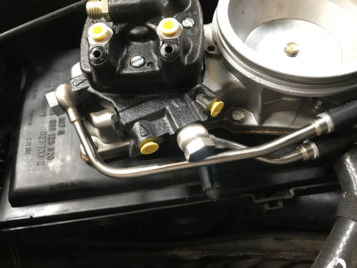 ExeEngineering's tweet photo. We've been developing this pair of fuel distributor flow and return pipes for the VW MK2 GTI along with @GoodridgeLTD. More info and pics on these and our injector lines coming soon...

#VW #Golf #Mk2 #GTI #Bosch #KJet #ExeterEngineering #Injection https://t.co/bXYuGqI5WO