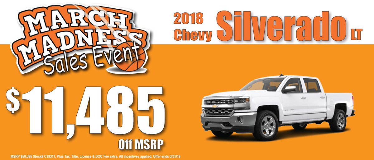 BillWalshChevy's tweet photo. March Madness Sales Event https://t.co/mYpawmA8Xi