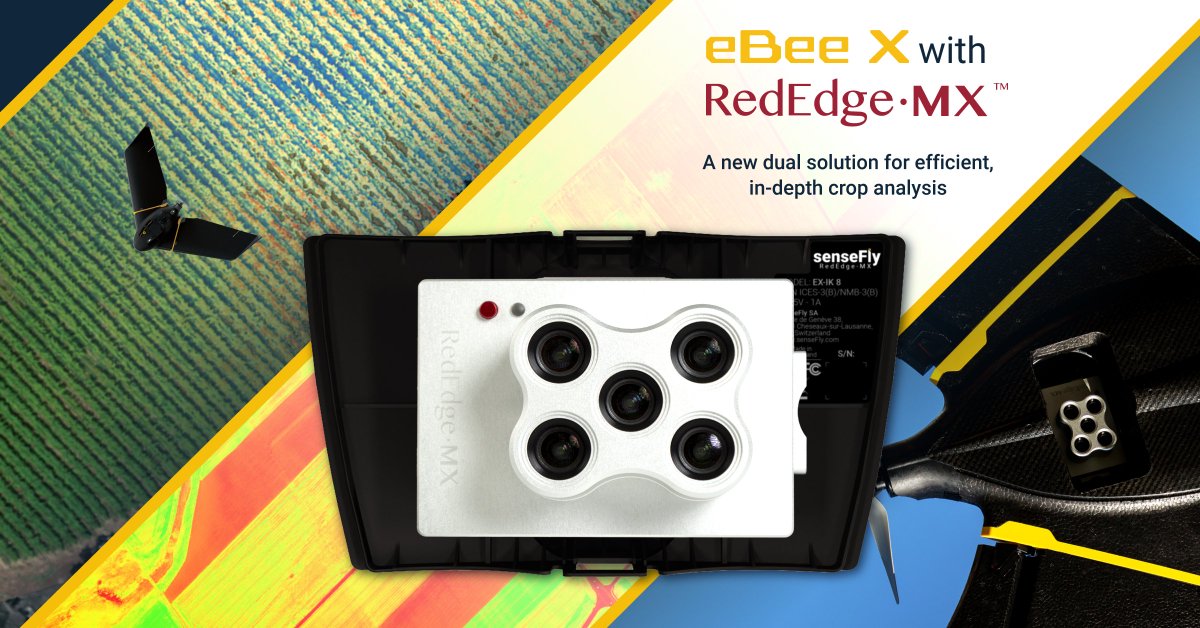 MicaSense's tweet photo. #RedEdgeMX + #eBeeX: The sensor that doesn’t compromise meets mapping without limits. Our most requested integration package is now available from our partners at @sensefly!
https://t.co/XnMN3r4bdF
#UAV #IFlyRedEdge #pressrelease https://t.co/WYiNtl8RQ1