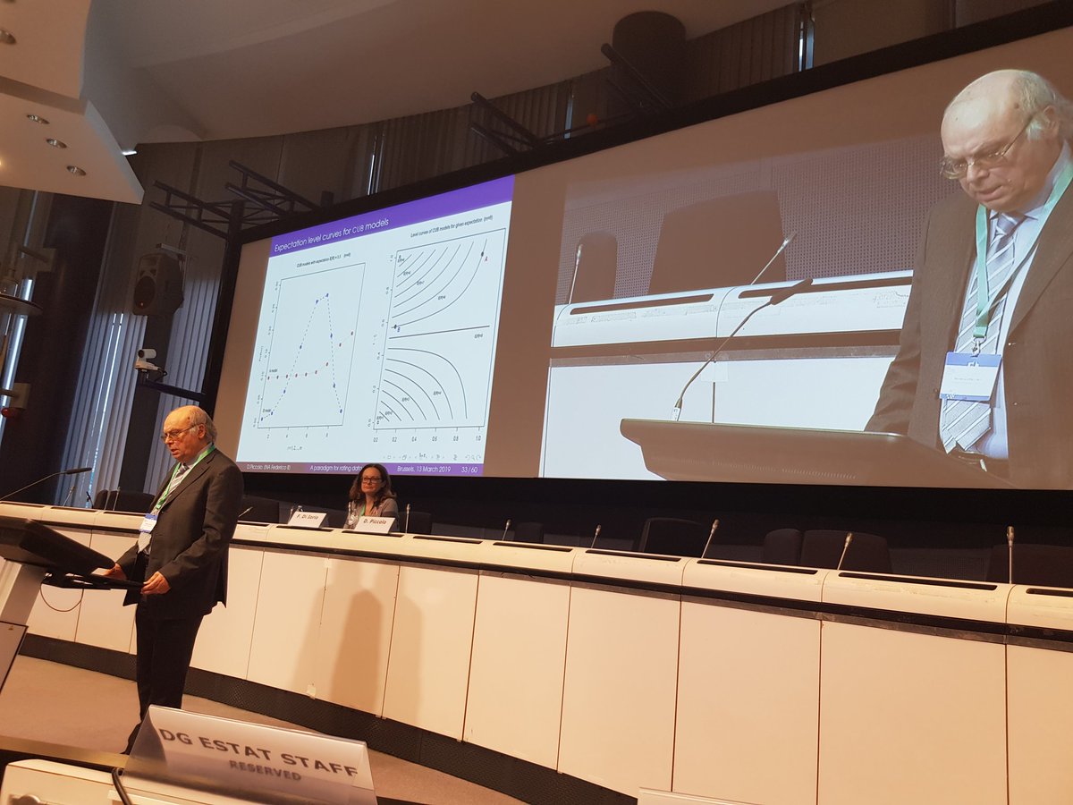 darbuono's tweet photo. #NTTS2019 
With @Barredocapelot
Listening to the Lectio Magistralis by Prof. Piccolo (@UninaIT ) speaking about sources of #uncertainty of #OfficialStatistics https://t.co/rXGhCJ9g2E
